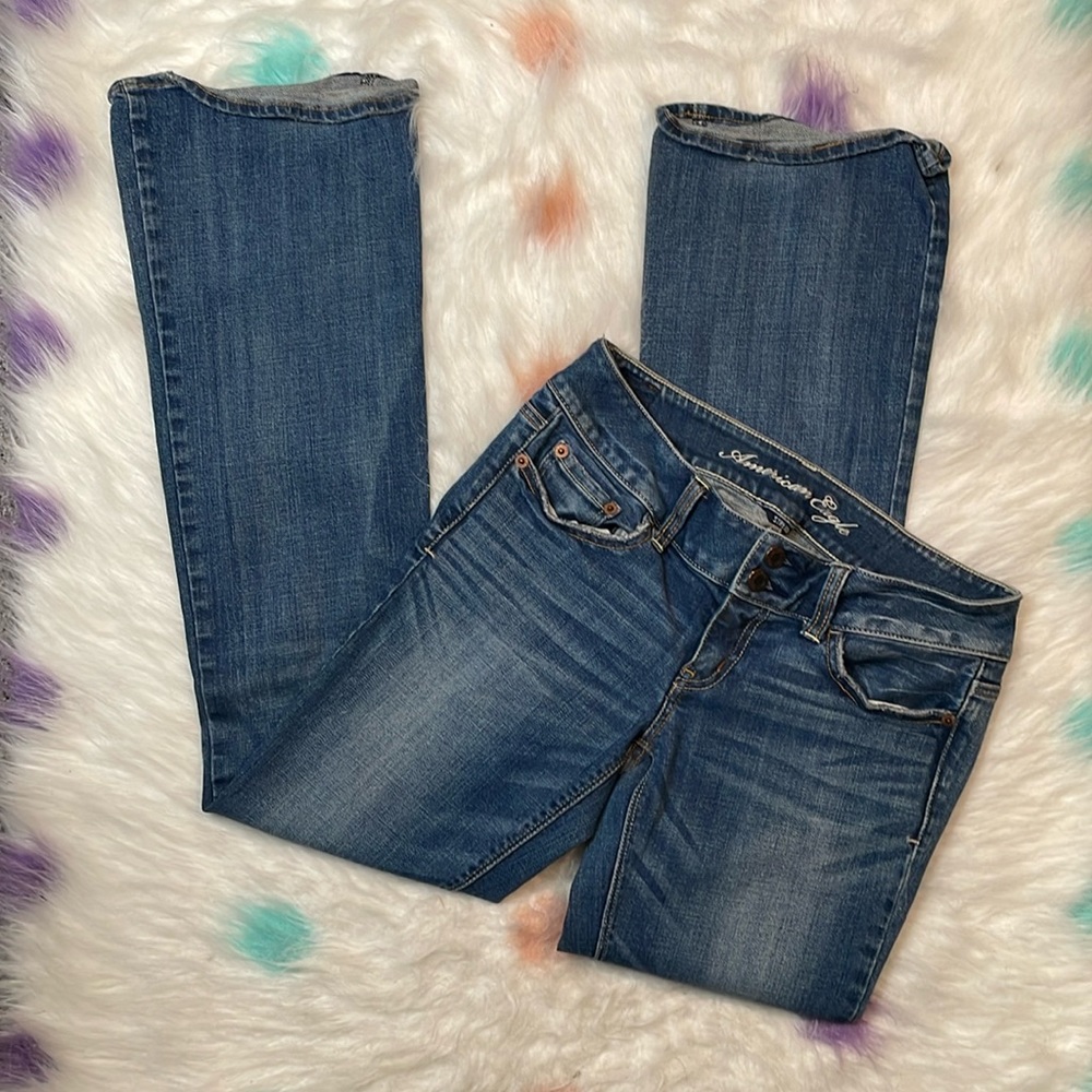 American Eagle Stretch Low Rise Artist Bootcut Jeans Size 4